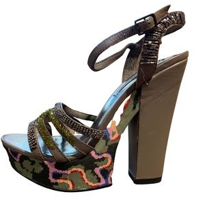 Never worn!  Naughty Monkey “Lilly” platform sandals, sz. 8.  Never worn.